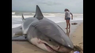 Great white shark washed up North Carolina