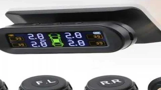 REVIEW Tire Pressure Monitoring System Temperature Warning Fuel Save With 4 External Sensors Solar T