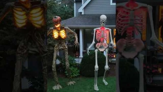 Home Depot Skeletons. Inferno Skeleton. 12ft Skeleton #homedepot #skelly #halloween #drone