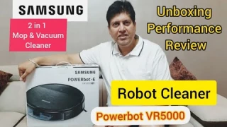 Samsung Powerbot VR5000 Robot Clean and Mop machine, Unboxing, Operations and Product Review
