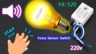 220V Voice Sensor Switch Indoor Intelligent Auto On Off Lights Switch Detector BDM