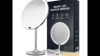 Makeup Mirror with Lights, USB Rechargeable HD Mirror with Smart Sensor Demo