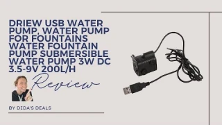 Submersible Water Pump For Fountains Powered by USB