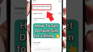 How To Set Default Sim For calling #shorts #ytshorts #simcards #viralvideo #viralshorts #viral