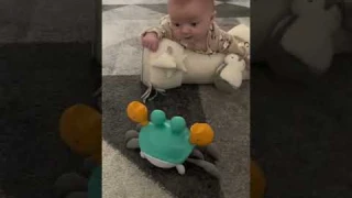 Enjoy tummy time with the fun and interactive Crawling Crab Toy for Toddlers!