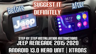 XTRONS Android 13 Car Stereo Jeep Renegade, 9 Inch Touch Screen GPS Navigation Bluetooth Head Unit