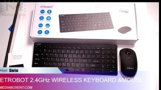 Review Wireless Keyboard and Mouse ETROBOT 2.4GHz Ultra Slim Full-Size