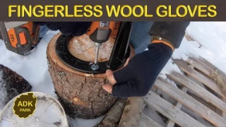 MERINO WOOL FINGERLESS GLOVES - FOR WORKING OUTDOORS IN WINTER