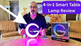 🔥 Ultimate 4-in-1 Smart Table Lamp 😍 Wireless Charger + Speaker + Night Light + Alarm! (White)
