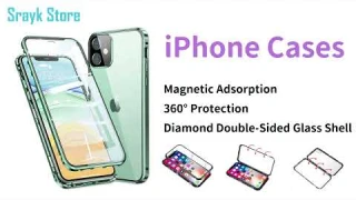iPhone Cases 360° Magnetic Adsorption Metal Case