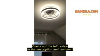 Review diisunbihuo 20" Modern LED Ceiling Fan with Lights Dimmable Acrylic Dimmable Low Profile Ceil