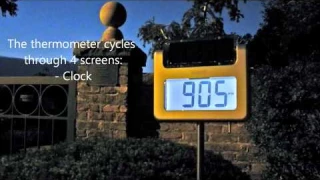 La Crosse Solar Garden Thermometer at Night 306-645