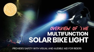 Solar Bike Light, Multifunctional with integrated horn !