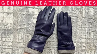 The Only Gloves You'll Need This Winter! Genuine Leather Gloves | Use Full Hand Touch-Screen