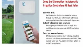 Rachio Smart Sprinkler Controller, 8 Zone 2nd Generation Automatic Irrigation Controller Best Seller