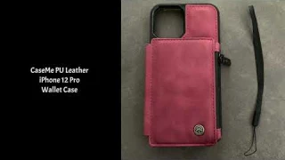 CaseMe PU Leather iPhone 12 Pro Wallet case (no Qi Charging ability)