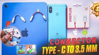 UNBOXING BEST TYPE -C TO 3.5 MM CONNECTOR FOR ANDROID AND IPHONE |EARPHONE CONNECTOR FOR GAMING BGMI