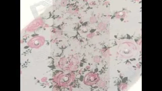 Kinston Flowers Rhinestone Paste Pattern PU Leather Flip Open Case w/ Card Slot for IPHONE 6