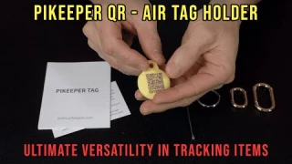 PIKEEPER Air Tag Holder Keychain with Smart QR Code, Personalized Air Tag Holder