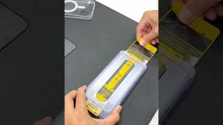 Dust-Free Helper Installation - Hoda Tempered Glass Screen Protector For iPhone 15 Pro Max #shorts