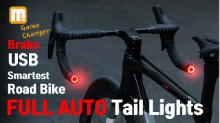 Perfect 🔴 Brake-Sensing Road Bike Handlebar Light & Tail Light Review 🚴‍♂️ ROCKBROS DropBar