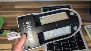 Solar Flood Light - REVIEW - intelamp Motion Sensor Security Light, PIR Sensors & Remote, 12500mAh