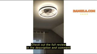 Review diisunbihuo 20" Modern LED Ceiling Fan with Lights Dimmable Acrylic Dimmable Low Profile Ceil