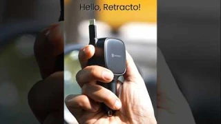 84W Fast Car Charger, Retractable Type-C Cable, Dual USB Ports, Charge 3 devices -Car Power Retracto