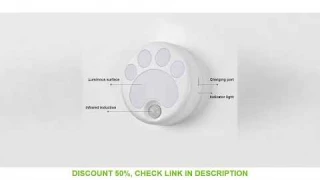 With Motion Sensor Cat Paw Night Lamp USB Rechargeable Magnetic Attraction Wireless LED Light Punch