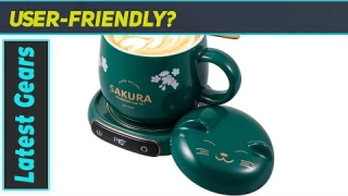 Bsigo Electric LED Display Smart Coffee Mug Warmer & Cute Cat Mug Set: Best Gift for Coffee