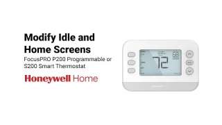 How to Modify the Idle and Home Screens on FocusPRO P200 Programmable or S200 Smart Thermostat
