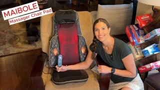 MAIBOLE Shiatsu Neck Back Massager Chair Pad with Heat