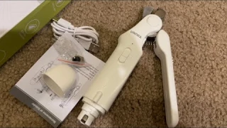 Dog Nail Grinder with LED Light Upgraded 2 in 1 Rechargeable Pet Dog Nail Trimmers and Clipper