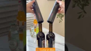 Electric Wine Opener Set, 5pcs Automatic Red Wine Bottle Opener with Spiral Corkscrew, Vacuum
