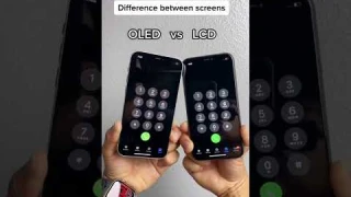 OLED vs LCD look at the difference between screens 😳            #oled #lcd #screen #phones