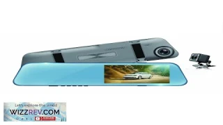H93 1080P 4.5 Inch Touch Dual Lens Dash Cam Car DVR Rearview Review