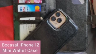 Bocasal iPhone 12 Mini Wallet Case Review | PU Leather Magnetic Detachable