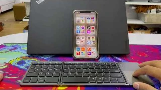 Review keyword OEM B033 Portable Foldable Mini BT Wireless Keyboard with Touch Pad