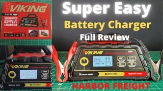 Viking Battery Charger - Full Review - Harbor Freight - Super Easy to Use