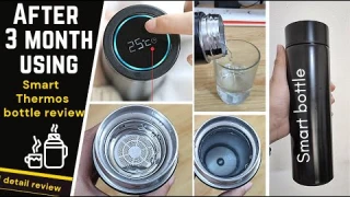 After 3 month using - Smart Thermos bottle with LED Temperature Display battery backup detail review