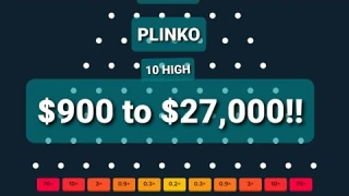Bitcoinerz - How To Make Huge Profit On Plinko - $900 to $27,000 - Stake (Official)