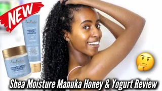 NEW SheaMoisture Manuka Honey & Yogurt Shampoo & Power Protein Treatment | Review & Wash Day Routine
