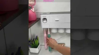 amazon must haves tiktok iHave Toothbrush Holders for Bathrooms, 4 Cups Toothbrush Holder Wall