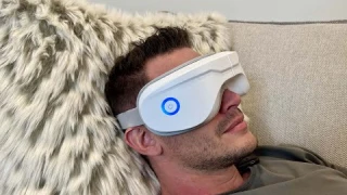 Review and Demo of iReliev Eye Massager with Heat, Bluetooth Music Heated Massager for Migraines