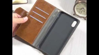 Casebus - Flip Wallet Phone Case - Premium Leather Credit Card Slots Magnetic Closure Cover