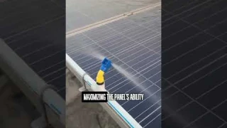This is an automatic solar panel cleaning system.