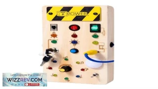 Montessori Busy Board Sensory Toys Wooden With LED Light Switch Control Board Review