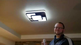 62W Dimmable LED Flush Mount Ceiling Light Fixture with Remote Control, 3000K 6500K 3 Color .
