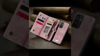 Casesme.com Samsung Galaxy A34 5G Wallet Case with Wrist Strap Pink