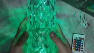 Crystal Lamp 16 Colors RGB Changing Crystal Table Lamp Rechargeable Night Light Touch Review